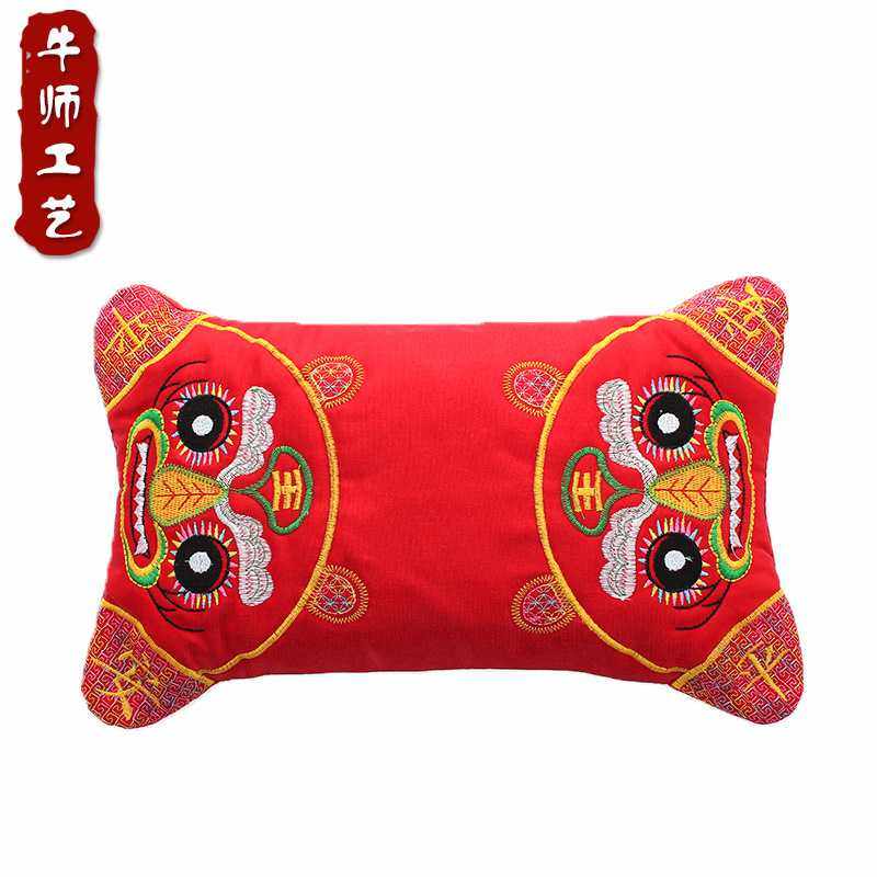 新款直销源头传统宝宝刺绣布老虎枕头儿童满月周岁床品荞麦壳成品,床上用品,功能枕/保健枕/养生枕,淘宝优惠券,粉丝福利购,淘宝优惠卷