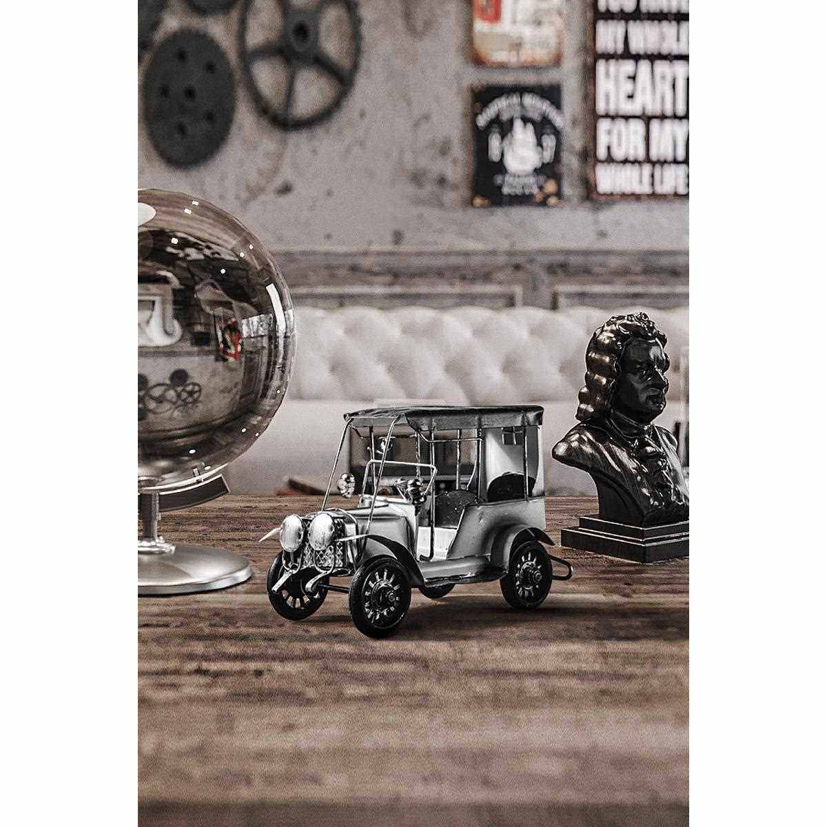 新款直销一手复古彩色铁皮老爷车创意欧式汽车模型装饰品摆件金属