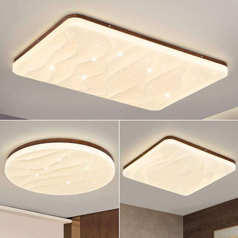 新中式简约大厅客厅灯木艺LED吸顶灯超薄卧室灯中国风超亮餐厅灯,3C数码配件,USB灯,淘宝优惠券,粉丝福利购,淘宝优惠卷