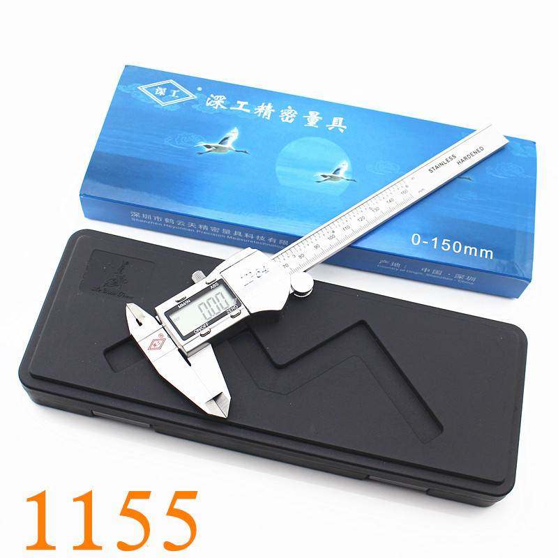 深工量具 金属数显卡尺3V 电子数显游标卡尺 1155 0-150mm