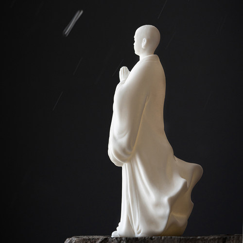 久造创意陶瓷小和尚禅意摆件中式家居客厅人物装饰书房博古架摆设