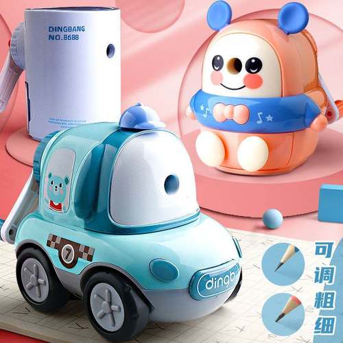 厂家直销鼎邦卷笔刀太空人兔年限定手摇削笔机转笔刀学生文具