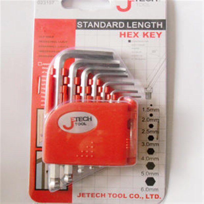 捷科工具/内六角扳手/7件套球头镀铬标准长/BS-C7/手动五金工具