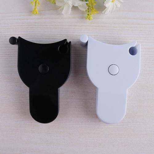 厂家现货腰围尺 厘米英制三围尺 带手柄外贸卷尺 黑色1.5米软皮尺