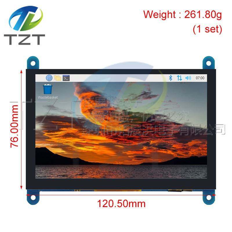 5寸树莓派HDMI显示屏 USB电容触摸显示器for Raspberry Pi 3B+/4B