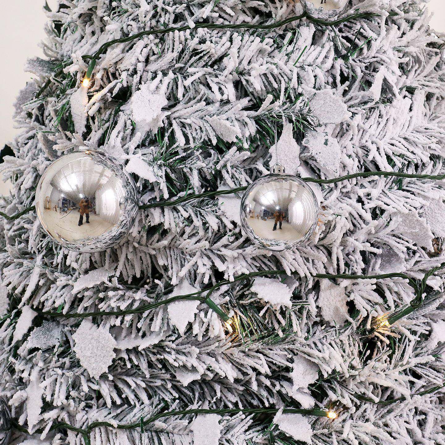 折叠圣诞树植绒PVC1.8米2.1米加密圣诞家用可伸缩装饰树圣诞装饰