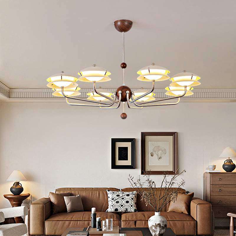 中古客厅吊灯大厅灯复古主灯感胡桃木法式奶油风餐厅卧室灯具,3C数码配件,USB灯,淘宝优惠券,粉丝福利购,淘宝优惠卷