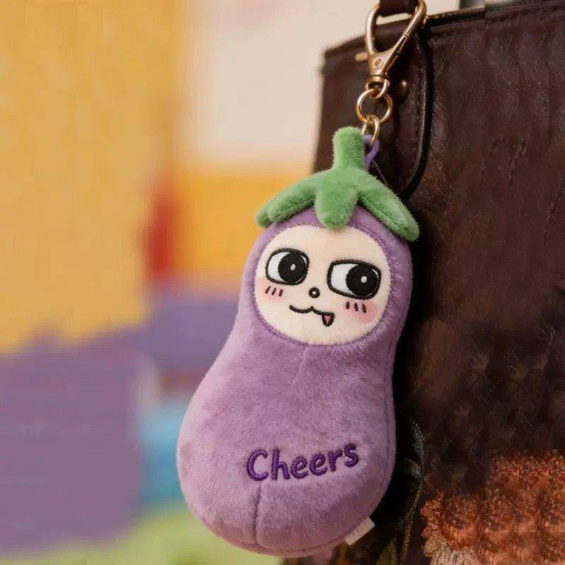 丁禹兮同款茄尔斯玩偶毛绒玩具公仔可爱变脸紫色茄子总送朋友礼物