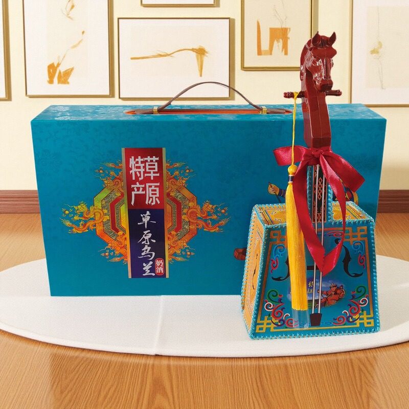 内蒙特产草原乌兰马头琴奶酒40%vol 500mL 1瓶 奶酒乳香型礼盒装