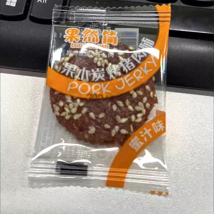 果然简果木炭烤猪肉脯蜜汁味黑椒味肉250g独立包装肉脯网红小零食