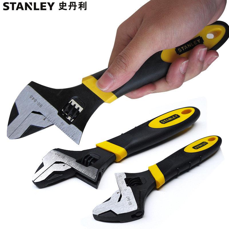 美国史丹利双色柄铬钒钢活动扳手25mm大开口活扳手6寸90-947-23