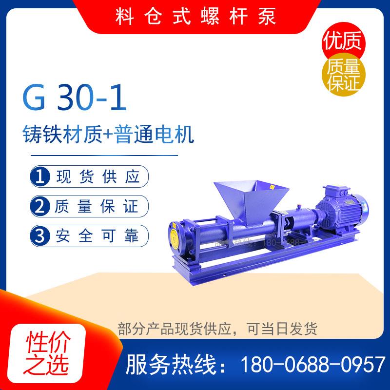 G30-1型料仓式螺杆泵 推送器型输送水泵 污泥排污泵 耐腐蚀化工泵
