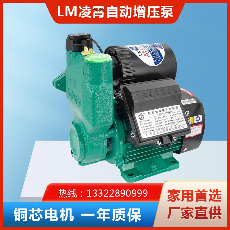 广东凌霄LM20单相铸铁自吸自动增压水泵电动大流量高扬程机械密封