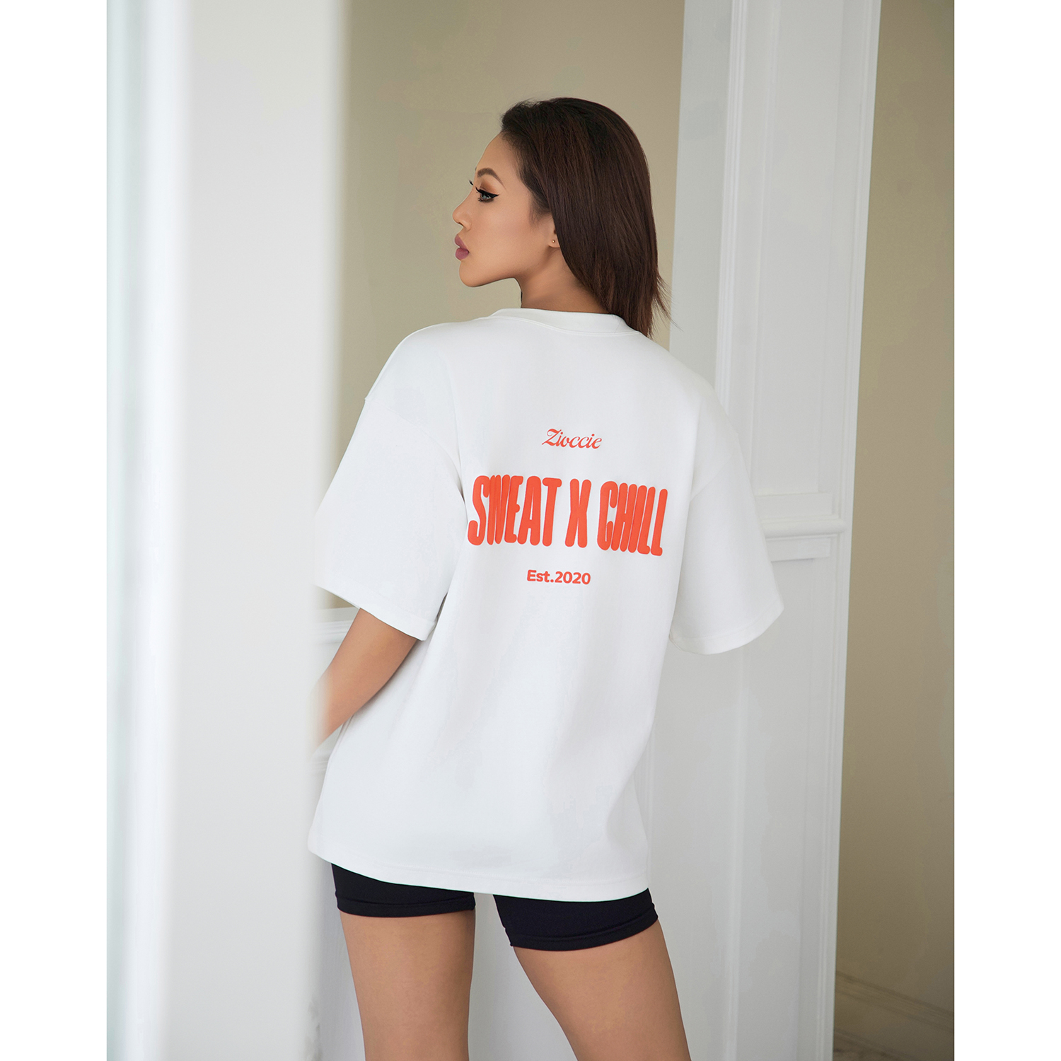 美式潮牌发泡字体印花运动T恤