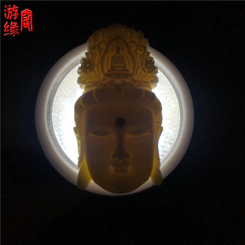 速发果观音佛头菩萨吊坠108颗手串男士佛珠毛衣项链送礼物