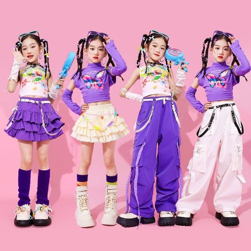 速发少儿服巴胺爵士舞演出套孩街舞多装少儿hiphop服装团走秀潮装