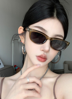 速发片眼墨猫高级感小框小脸辣妹街拍凹造型出镜神器太镜