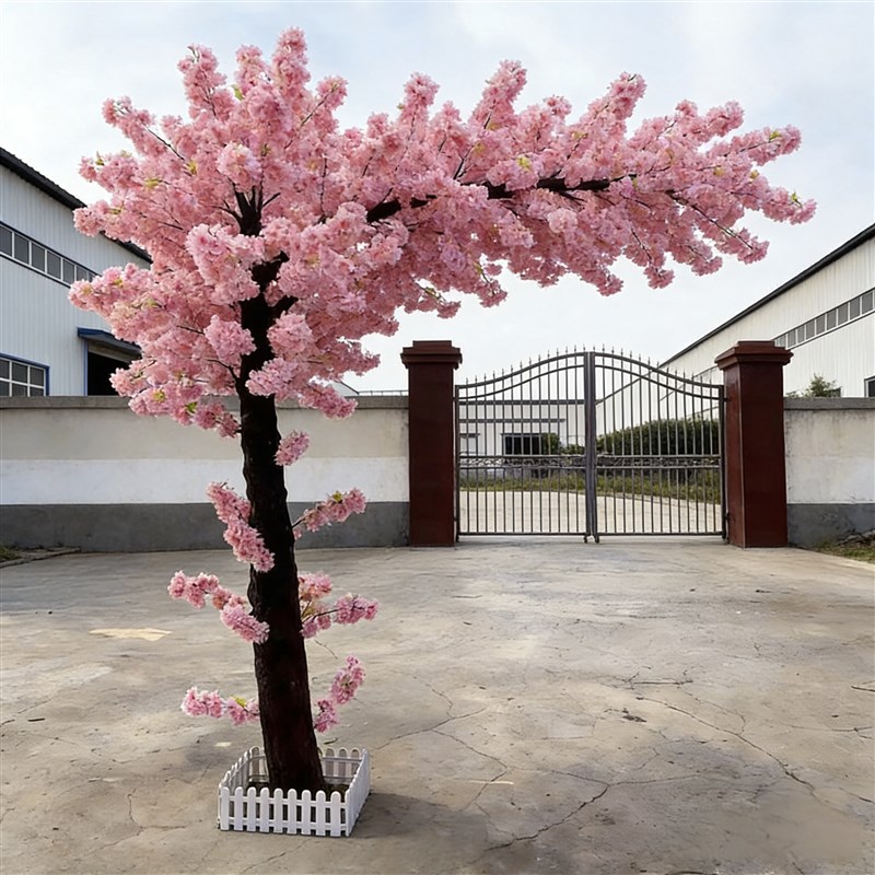 速发仿真树桃花树仿真花假树大型网红许愿树室内户外造景装饰
