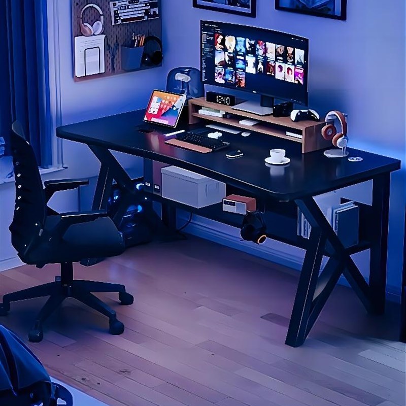 速发电脑桌台式学生作桌家用卧室学习桌办公桌电书台简易工竞桌子