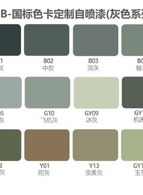 速发自动7漆O.喷2 B02中灰色防漆涂料颜料GSB色卡B0淡灰油锈