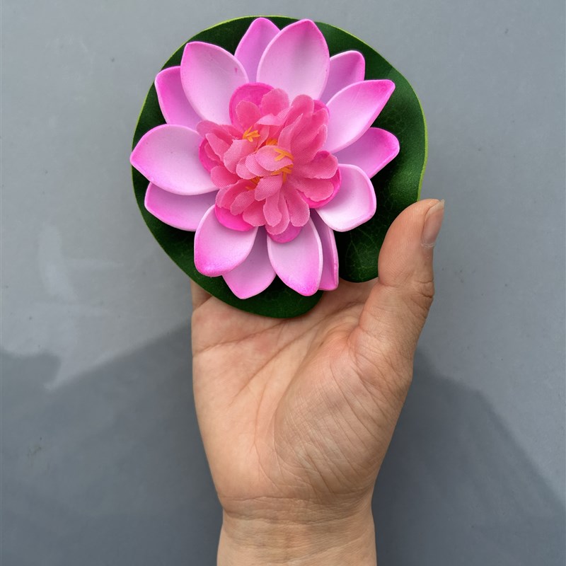 速发花款蹈道具荷叶道具假莲花新荷塑料花手拿表演影摄出儿童