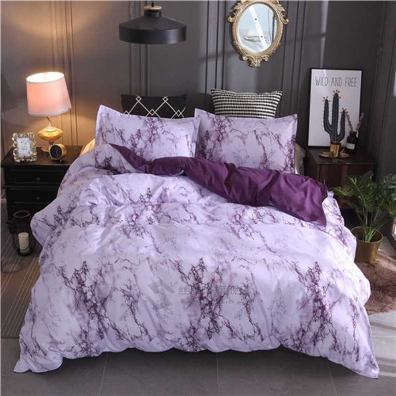 现货Marble Patter Beddig Set Duvet  Set 2/pcs Bed Set Tw