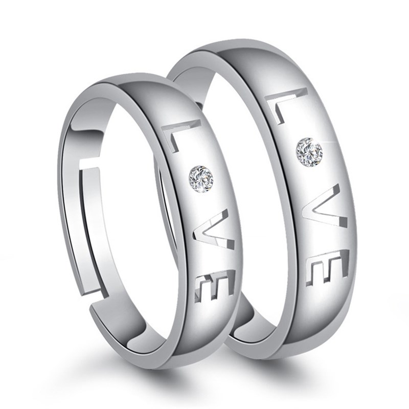 现货Wid LOVE letter weddig rig  ad wo ope adable