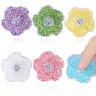 花朵流沙陀螺入油流沙咕卡陀螺手账玩具儿童礼物爆款厂家直销