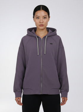 adidas阿迪达斯三叶草女子运动健身夹克外套KT6378