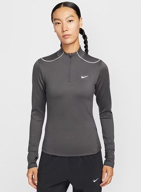 NIKE耐克女子跑步运动训练修身半拉链长袖T恤HV2945-036