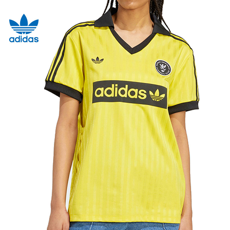 adidas阿迪达斯三叶草女子FOOTBALL运动休闲短袖T恤JY3544