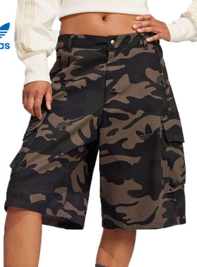 adidas阿迪达斯三叶草女子CAMO JORTS运动休闲短裤JI5743