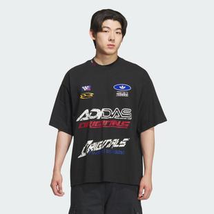 adidas阿迪达斯三叶草男子MOTO TEE 运动休闲短袖T恤KH1195