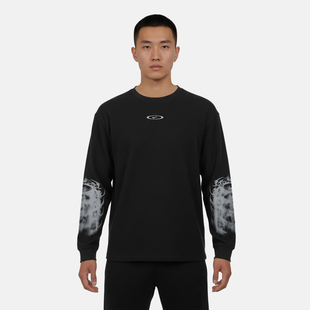 NIKE耐克男子运动休闲印花针织圆领长袖T恤IQ1016-045