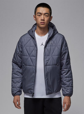 NIKE耐克男子jordan运动休闲连帽棉服外套FZ3163-075