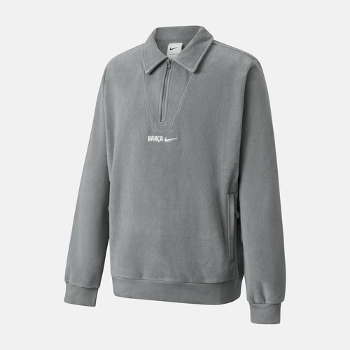 NIKE耐克男子足球运动训练休闲半拉链polo领套头衫卫衣HM4280-084