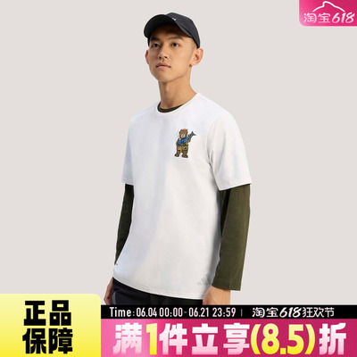 adidas阿迪达斯男子运动休闲时尚简约印花宽松速干短袖T恤KE3710