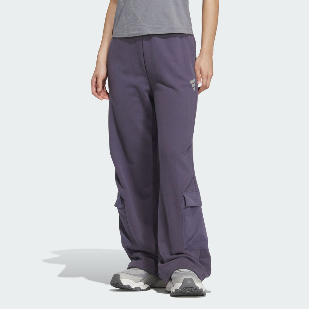 adidas阿迪达斯女子FOS运动休闲针织侧口袋直筒长裤KS0075