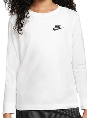 NIKE耐克大童TEE EMB FUTURA LBR运动休闲长袖T恤FZ4946-100