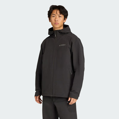 adidas阿迪达斯男子户外运动训练梭织连帽夹克外套JV6233