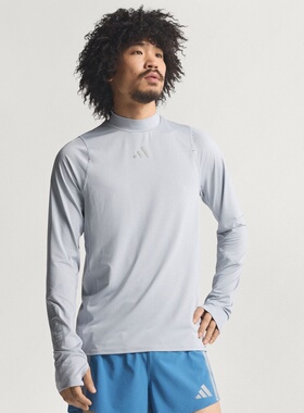 adidas阿迪达斯男子跑步运动训练梭织长袖T恤KB1510