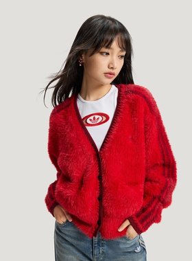 adidas阿迪达斯三叶草女子运动休闲针织开衫外套KT3171