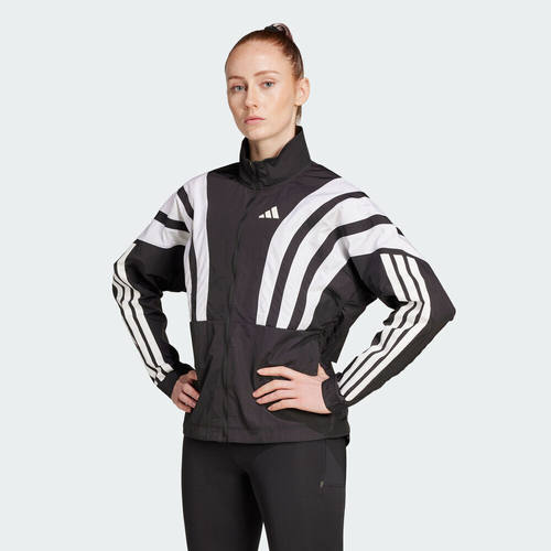 adidas阿迪达斯女子ADIZERO跑步运动休闲立领夹克外套HZ3696