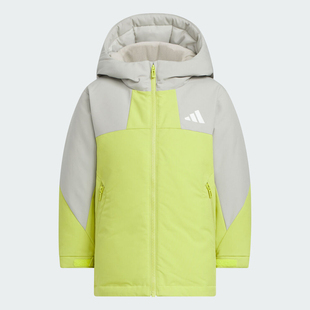 adidas阿迪达斯男小童运动训练保暖连帽羽绒服外套KC5413