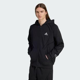 adidas阿迪达斯三叶草男子双拉链运动休闲连帽夹克外套KF8527