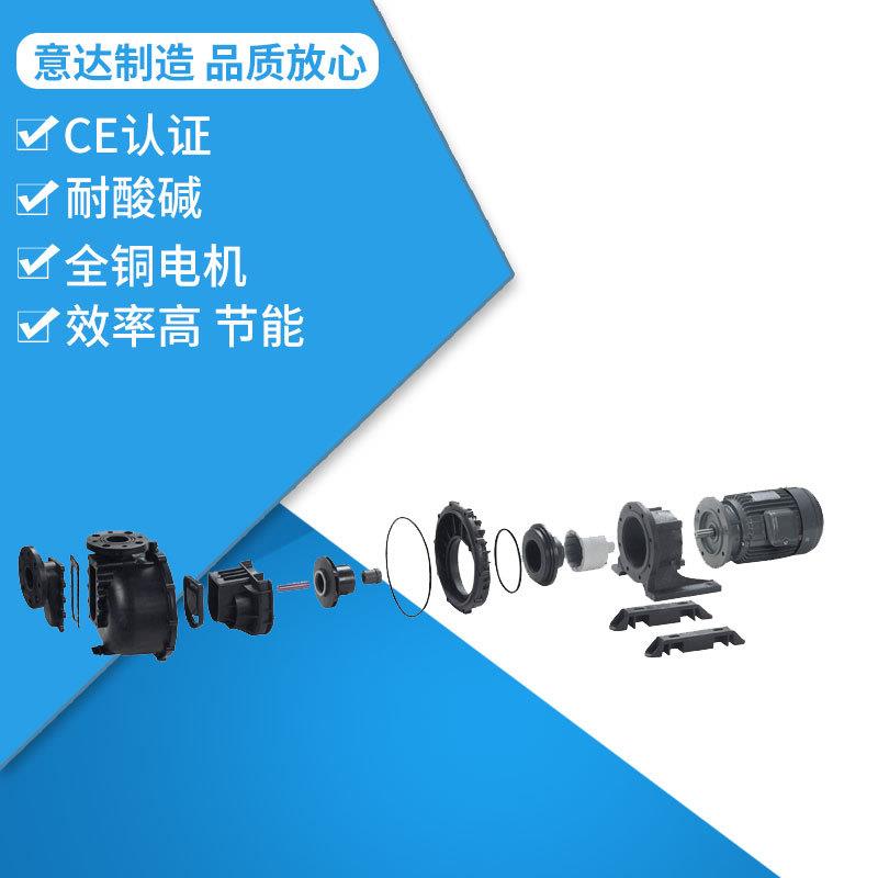 意达CQF-Z-40022磁力自吸泵配件同轴自吸式耐酸碱泵