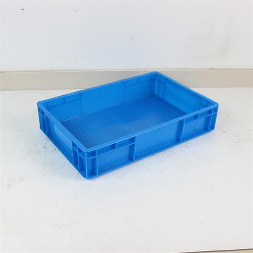 适用物流箱灰色带盖装食品塑料箱600*400*120厂家直销 EU4611灰色