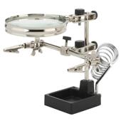 适配90mm多功能带弹簧夹式 电络铁辅助夹实验工作台检测看书阅读放