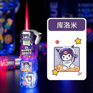适配抖音同款发光骰子气体打火机创意个性卡通图案送男友礼物代发