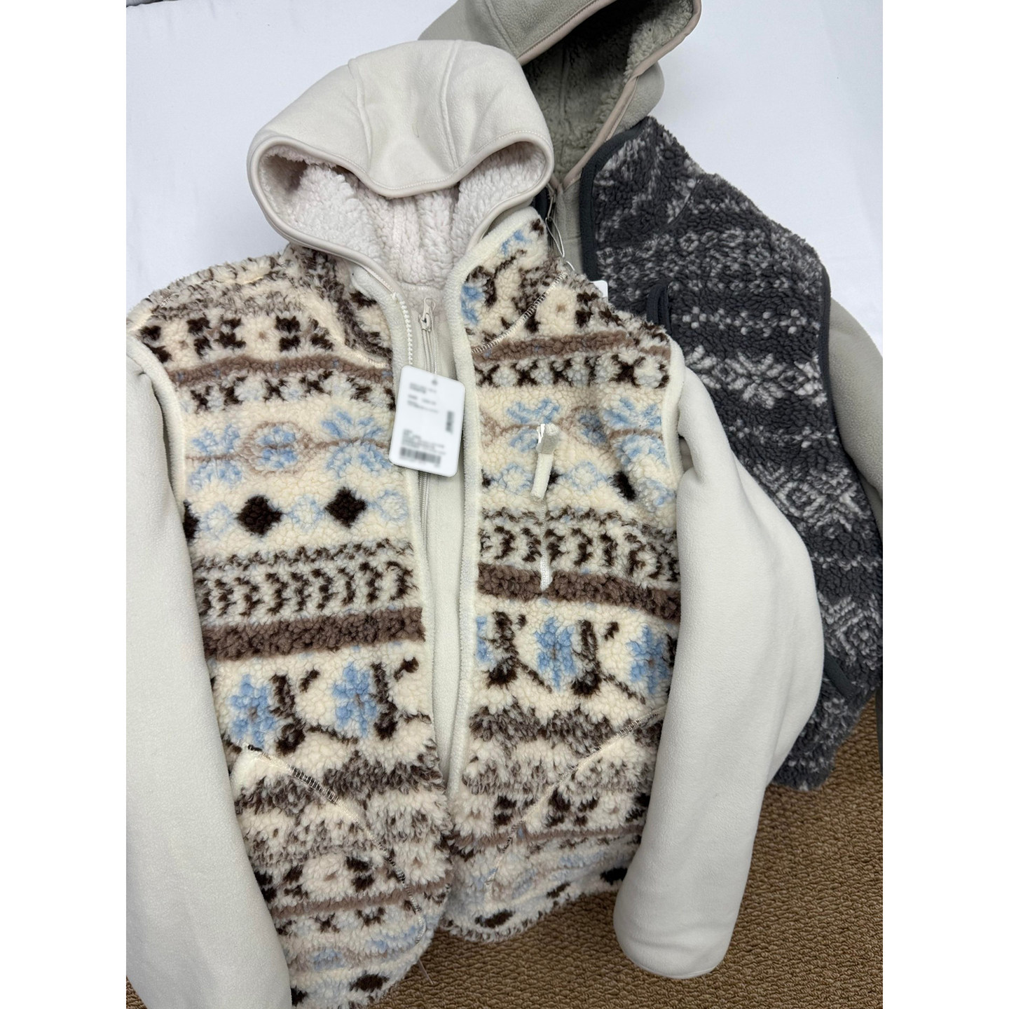 户外山系费尔岛棉马甲男款冬季羊羔绒保暖背心叠穿加厚摇粒绒坎肩,男装,常规马甲,淘宝优惠券,粉丝福利购,淘宝优惠卷